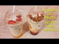 Como Hacer BIONICOS De FRUTA Receta Para Negocio INCLUYE RECETA DE LA CREMA