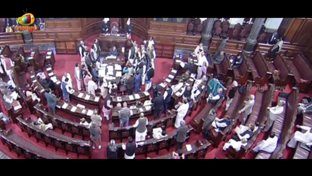 Opposition Raises Slogans Against Government Saying Anti - Farmer Government | Rajya Sabha
