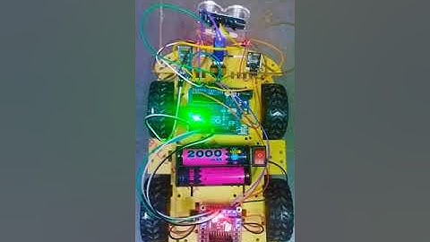 Obstacle avoiding robot car using L298N motor driver and ultrasonic sensor