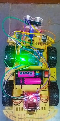 Obstacle avoiding robot car using L298N motor driver and ultrasonic ...