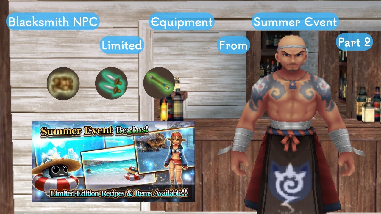 Blacksmith NPC Limited Equipment From Summer Event Part 2 || Toram Online