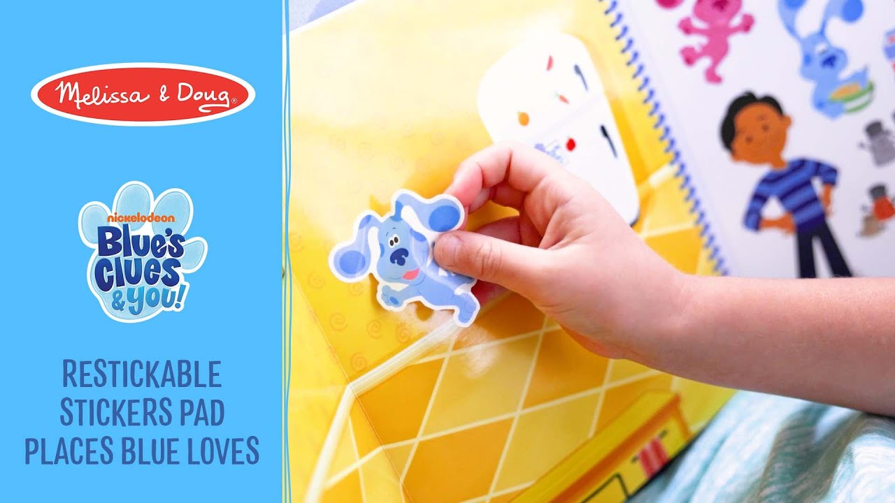 Blue's Clues & You! Restickable Stickers Pad - Places Blue Loves