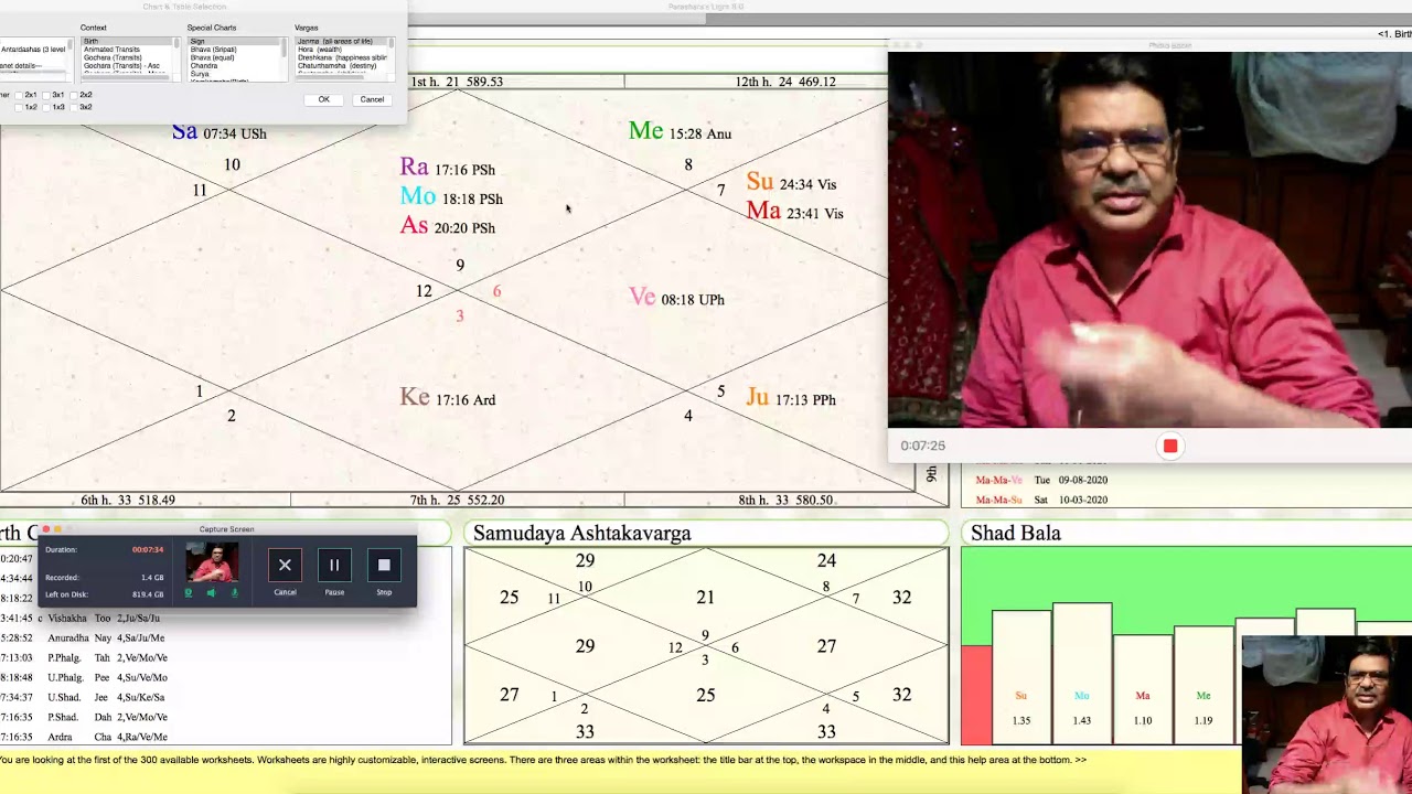 Bhrigu-Nadi Principles on a Chart explaining Marriage, Profession and Imprisonment!
