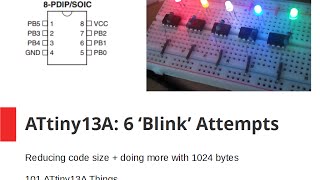 ATtiny #3: Blinking an LED with 4 bytes of code?