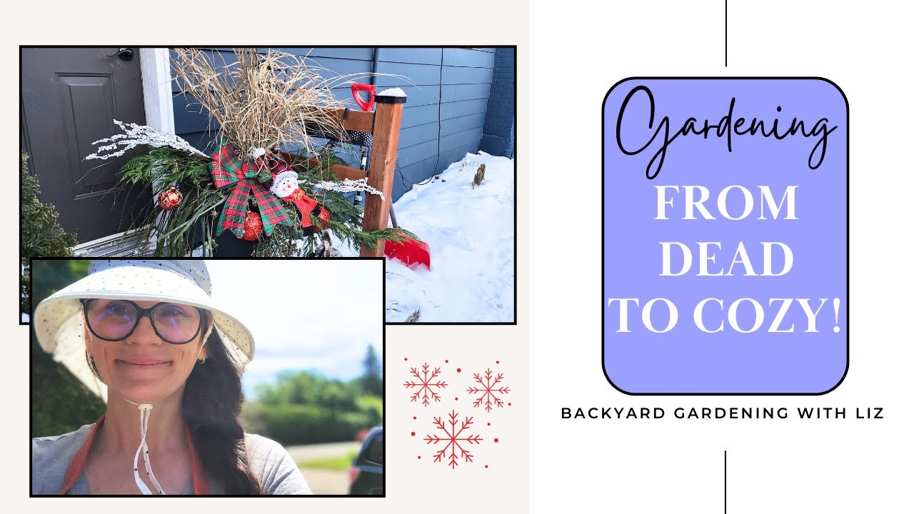 Christmas Planter DIY- From Dead Summer Planter To Cozy Holiday Decor (Gardening Journey EP 25)