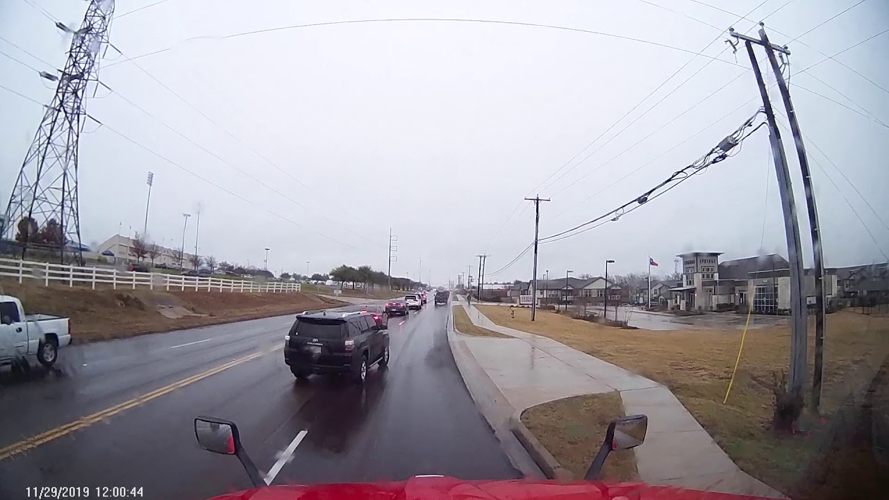 cut off on wet road YouTube