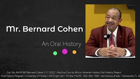 An Oral History With Bernard Cohen, March 17, 2022