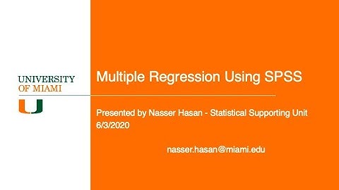 Performing Multiple Linear Regression Analysis Using SPSS