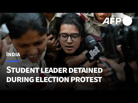 Indian student leader Neha Bora detained during protests against election chief | AFP