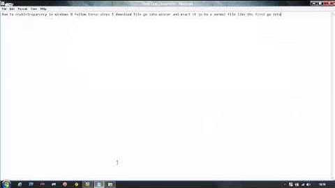 how to enable transparency in windows 8/7/vista