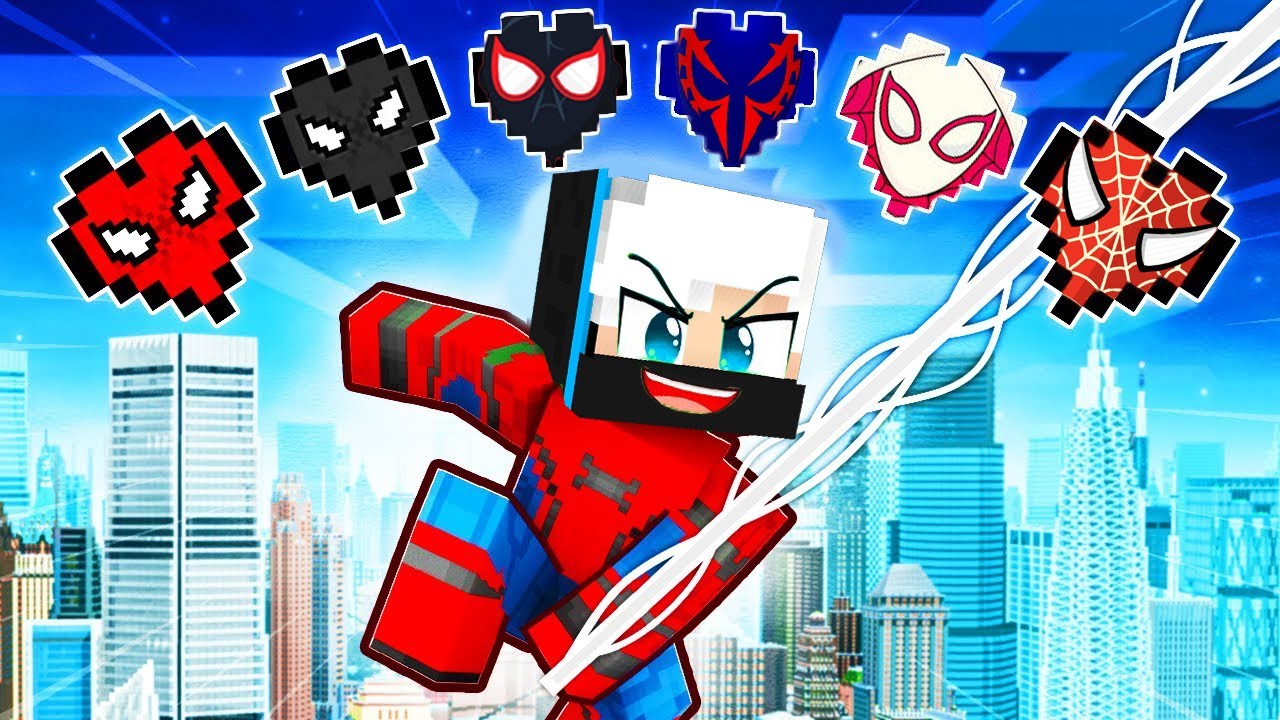 Minecraft but there’s Spiderman Hearts!