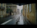 Walking in the Heavy Downpour Rain Storm / 4k Rain Walk Bordeaux  France / ASMR for sleeping 빗소리 수면
