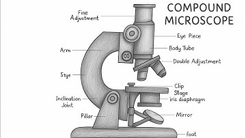 Microscope drawing easily||How To Draw compound microscope step by step||Compound microscope art 🔬