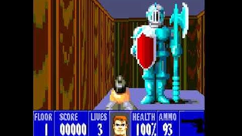 ZX Spectrum Next Wolfenstein 3d demo level