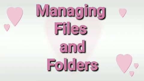Class 5 Computer Chapter 3 Managing Files and Folders Exercises
