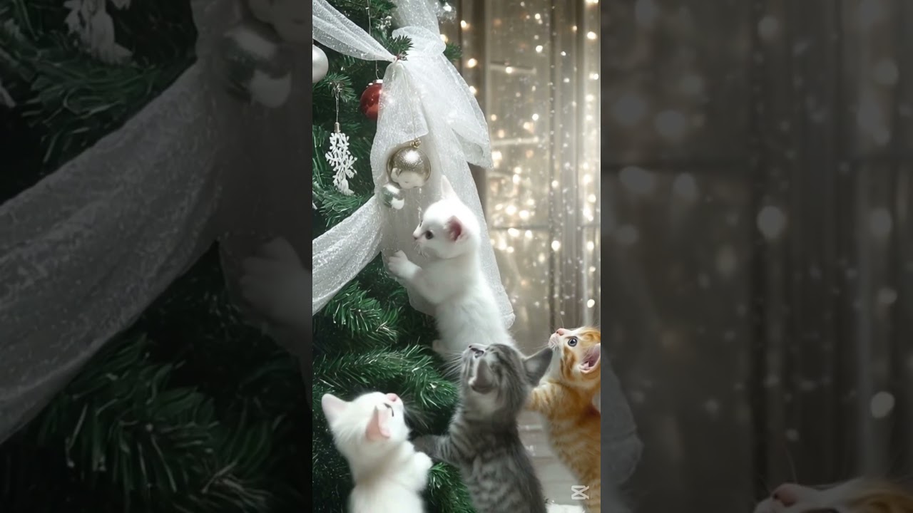 CHRISTMAS KITTENS CUTE  