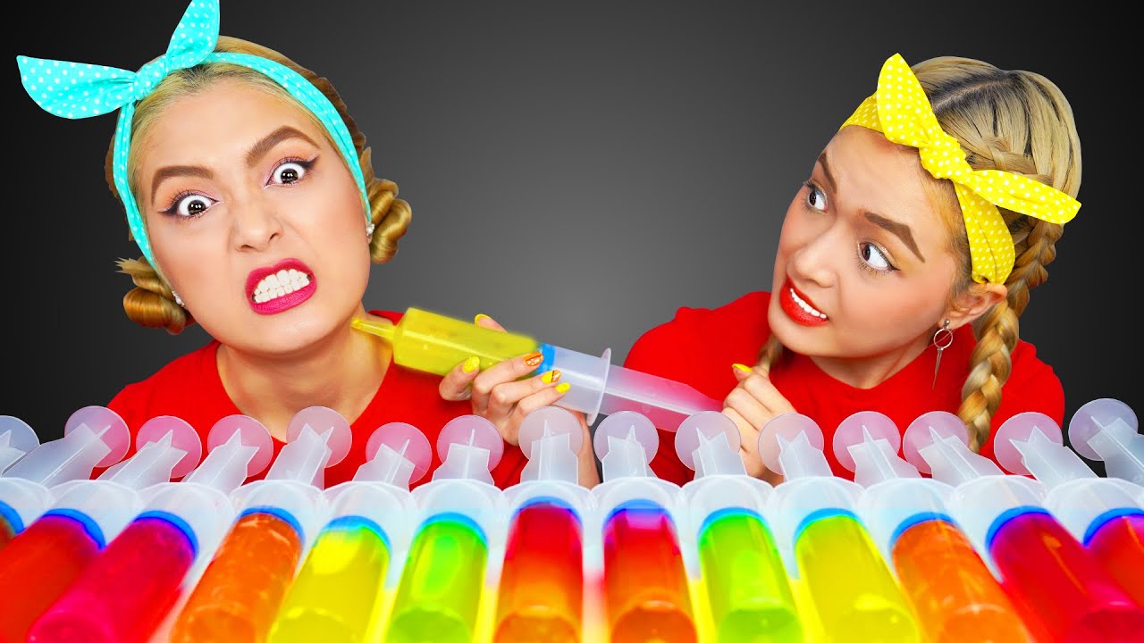 ASMR Jello Shooter Race Challenge with MOST POPULAR SOUR CANDY YOUHOO ASMR