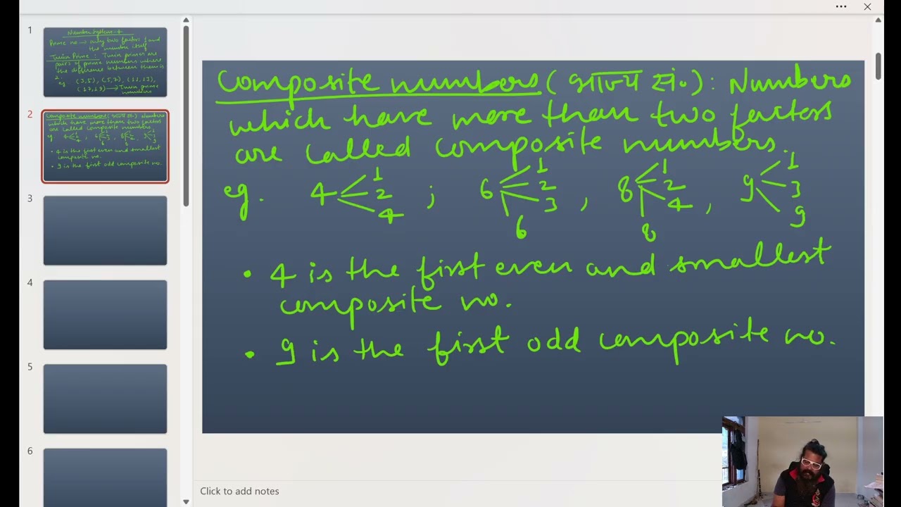 NUMBER SYSTEM SESSION 4 (TWIN PRIME, COMPOSITE NUMBERS -THE TOTAL FACTORS , SUM , PRODUCT
