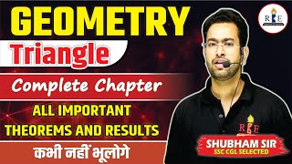 Complete Geometry (Triangle) Revision| All important theorems and Results | सब याद रहेगा