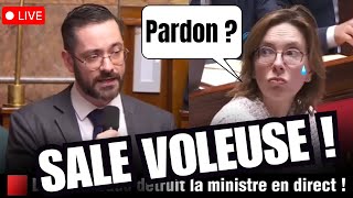 🟥 La ministre NE SAIT PLUS QUOI FAIRE face à David Guiraud !