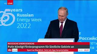 LIVE: Rede von Wladimir Putin bei der Russian Energy Week