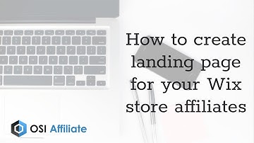 How to create landing page for your Wix store affiliates