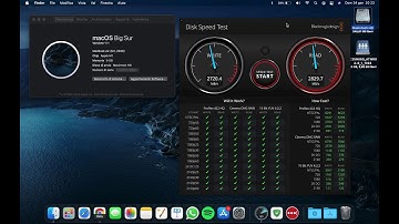 Blackmagic Disk Speed Test on a Macbook Air M1 with 512 GB SSD