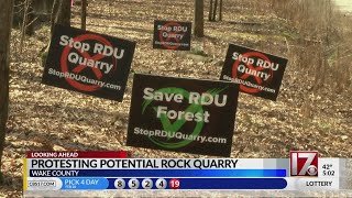 Wake County residents protesting potential rock quarry