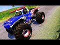 💀 Monster Jam Speed Death Jump | SKELETOR Insane Stunt 🚗