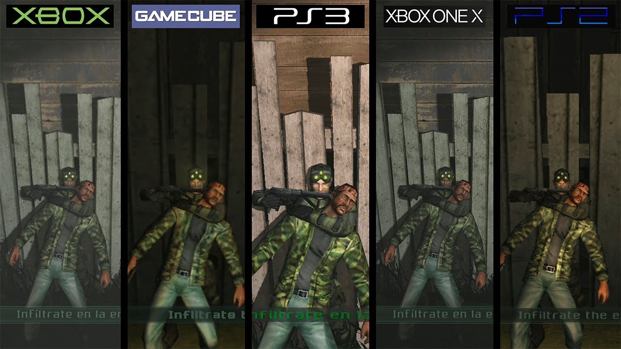 Splinter Cell Pandora Tomorrow PS2 vs Xbox vs PS3 vs ONE X vs GC 4K Graphic...