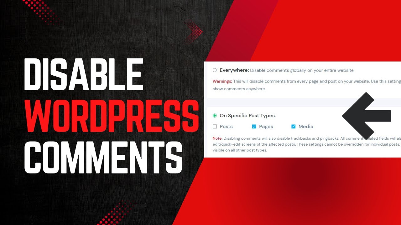 How To Disable Comments in WordPress - YouTube