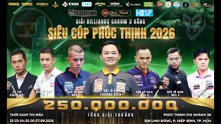[TV] HUYNH ANH TAI VS PHAN DUONG BAO PHUC | Phuc Thinh 3-Cushion Billiards Super Cup 2026 screenshot 3