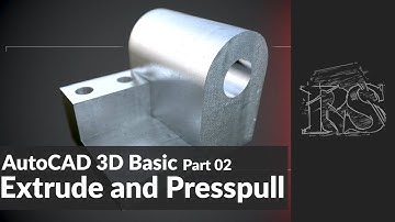 AutoCAD 3D Basics (Sinhala) Part 02 - Extrude and Presspull