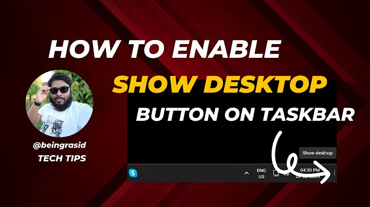 How to enable show desktop button on taskbar in Windows 11