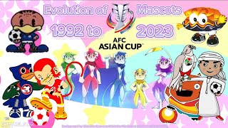 Evolution of AFC Asian cup mascots 1992 to 2024 ⚽🥅🏟🏆 (My version) 