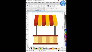 Stall Food Flat Design With Corel Draw X7#coreldraw #designgrafis #flatdesign