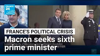 France's political crisis: Macron will name a new prime minister shortly • FRANCE 24 English