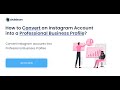 How to Convert an Instagram Account into a Professional Business Profile?