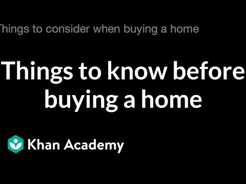 Things to know before buying a home | Housing | Financial Literacy | Khan Academy Episode cover