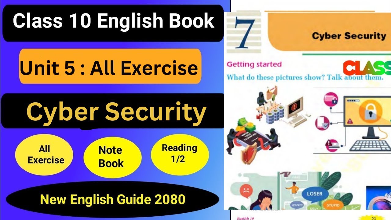 Class 10 English Unit 7 Cyber Security Explanation and Exercises Basic Safety