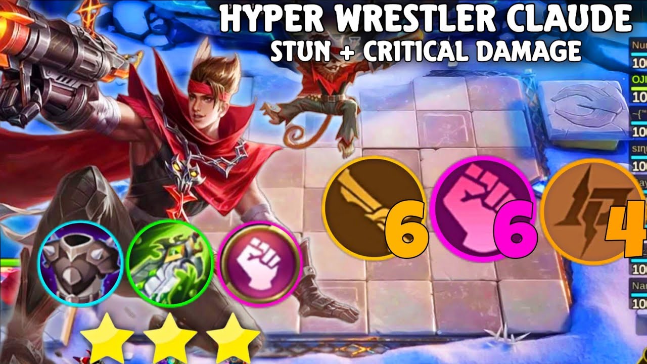 HYPER 3 STAR WRESTLER CLAUDE | UNLIMITED STUN & CRITICAL DAMAGE | MLBB MAGIC CHESS