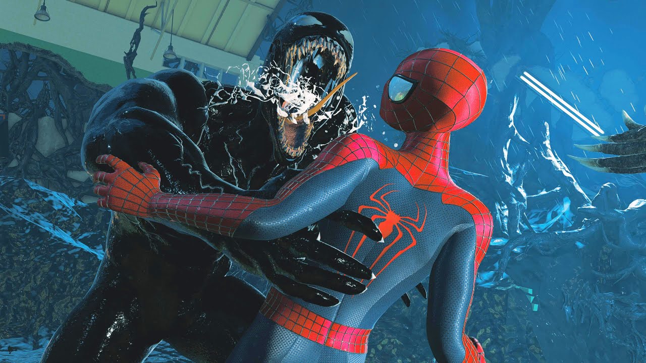 Andrew Garfield Spider-Man Vs Tom Hardy Venom - Marvel's Spider-Man 2 PC