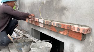 Construction Finishing And Decoration Of Window Frames Using Brick And Cement Structures