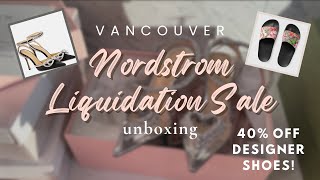 Nordstrom Vancouver LIQUIDATION SALE - Designer Shoes Haul | mach & mach heels, gucci slides, bp