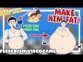 Feederism Videogame "Feed The Fit Guy" 🍕🍔 - Feederism Animation Story | Jack Fatty