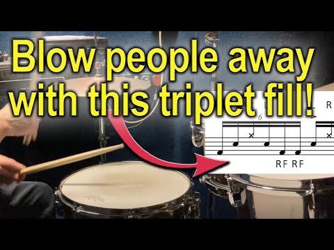 Try out this effective yet easy to learn drum fill! | Drum chops tutorial