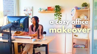 An Artist's Aesthetic, Cozy Desk Setup \& Home Office Makeover