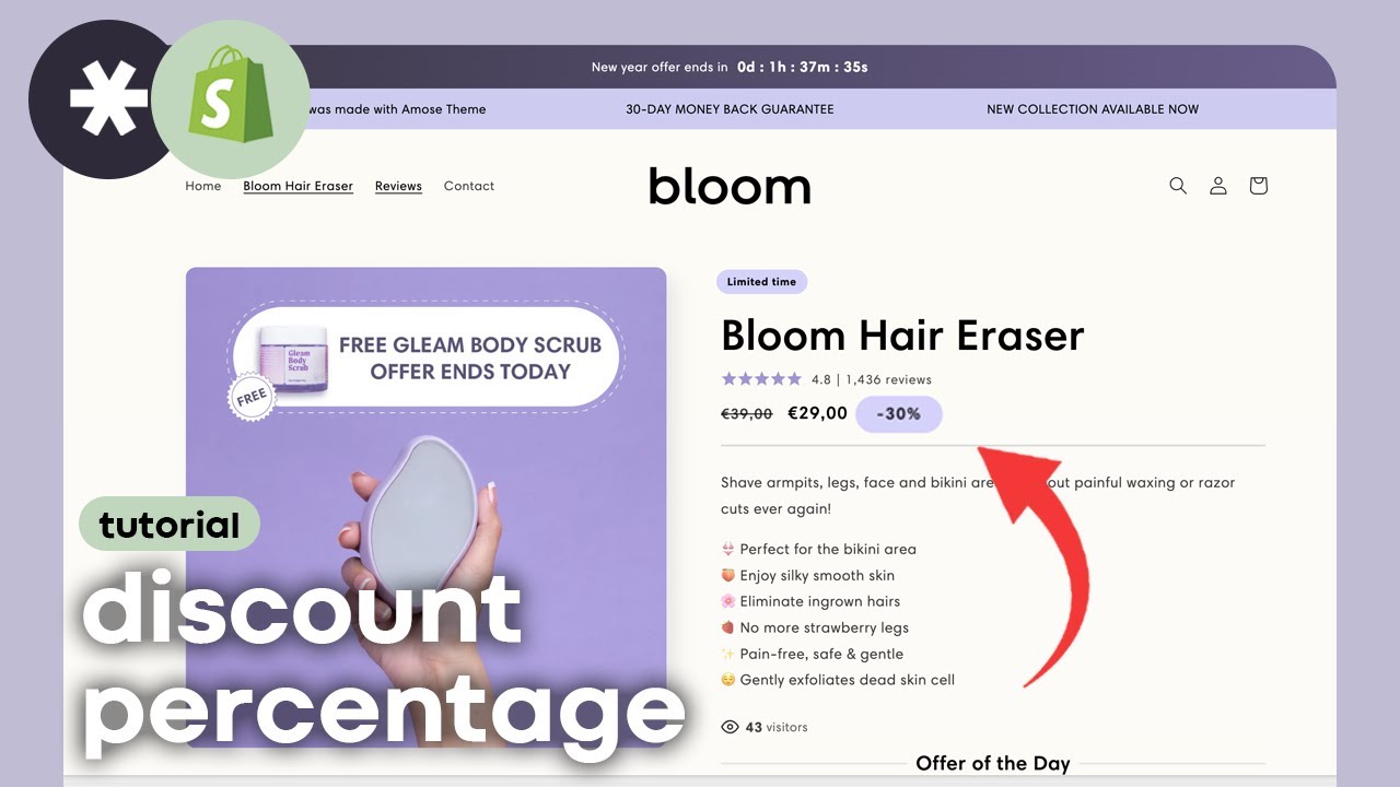 How to show Discount Percentage on Shopify - Sale Percentage Shopify ...