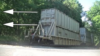 CSX Trash Train Reverses up Industrial Spur | Dickerson MD 7/14/20