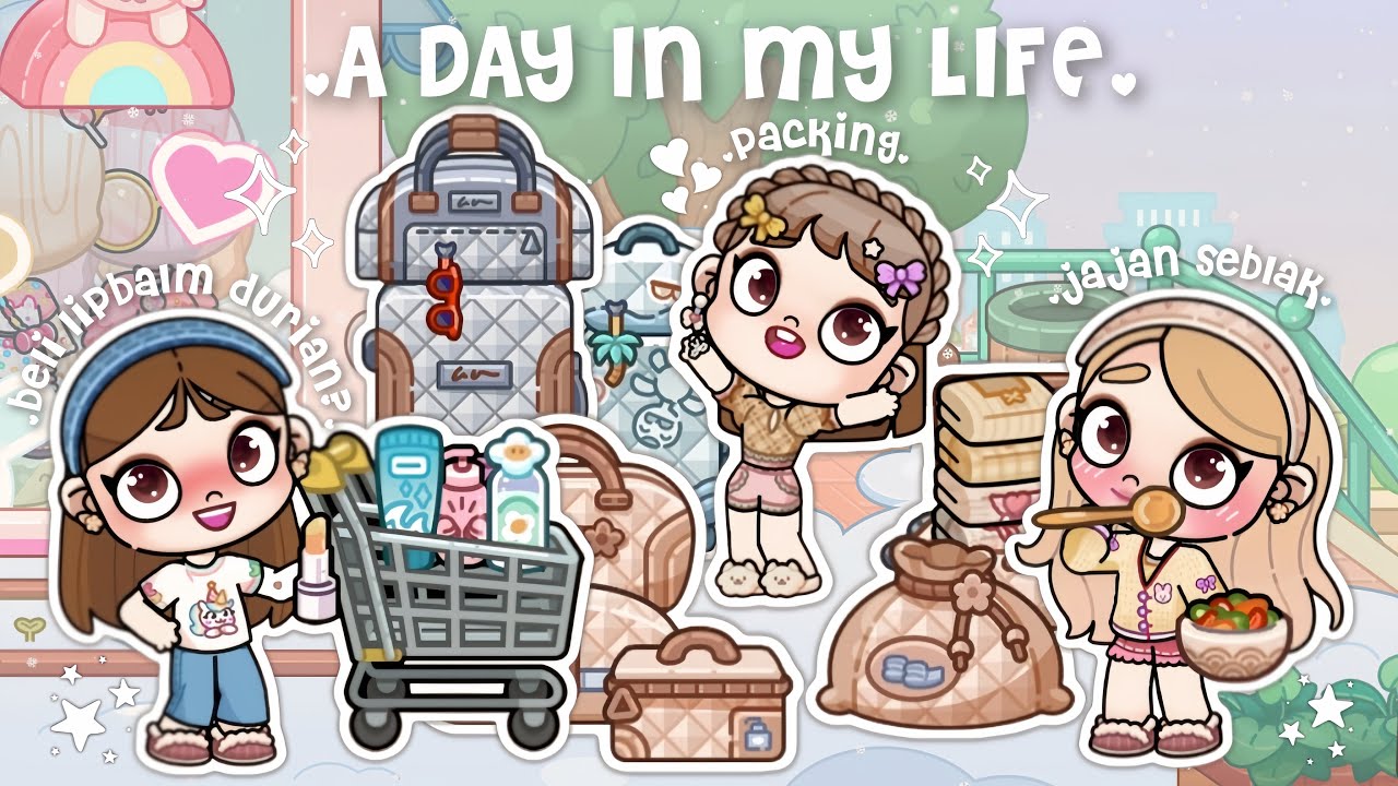A DAY IN MY LIFE:🌼PACKING🧳, BELANJA🛒, JAJAN SEBLAK🍜| AVATAR WORLD DRAMA ROLEPLAY | PAZU